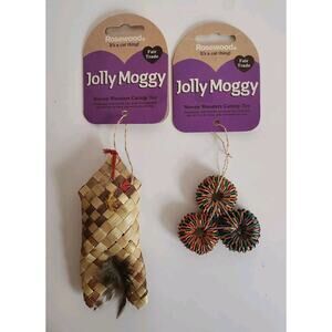 Cat Toy Jolly Moggy Rosewood Catnip Feather Fish and Catnip Multi-Rings